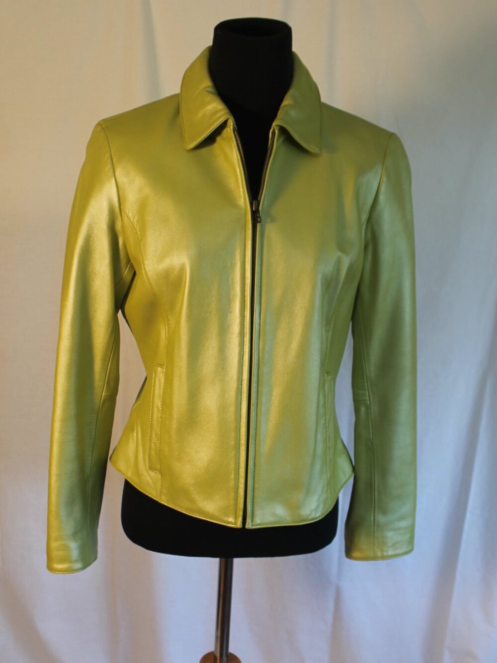 Liz Claiborne Buttery Soft Light Green Leather Jacket 6P